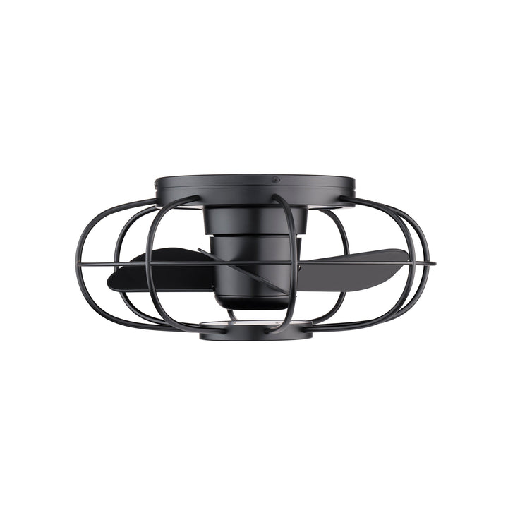 ##Antique Hardware## Aella 3-Blade LED Smart Caged Flush Mount Ceiling Fan