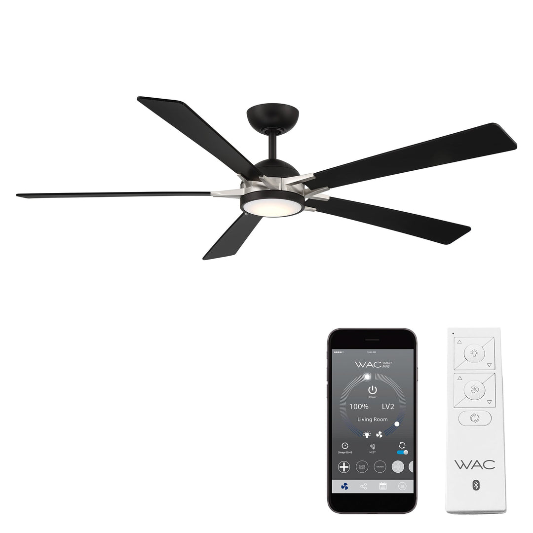 ##Antique Hardware## Rotary 5-Blade LED Smart Ceiling Fan