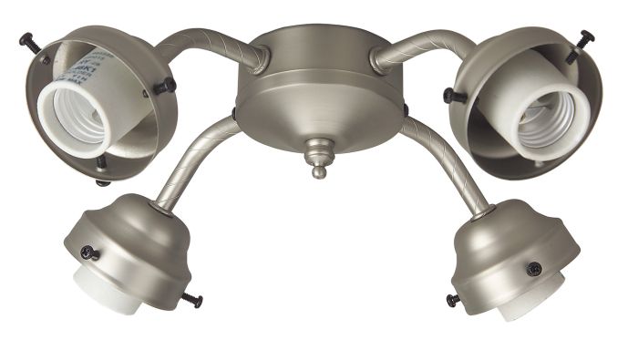 ##Antique Hardware## Universal 4 Light Fitter in Brushed Satin Nickel