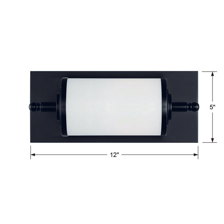 Antique Hardware Foster 1 Light Matte Black Bathroom Vanity Bath and Vanity