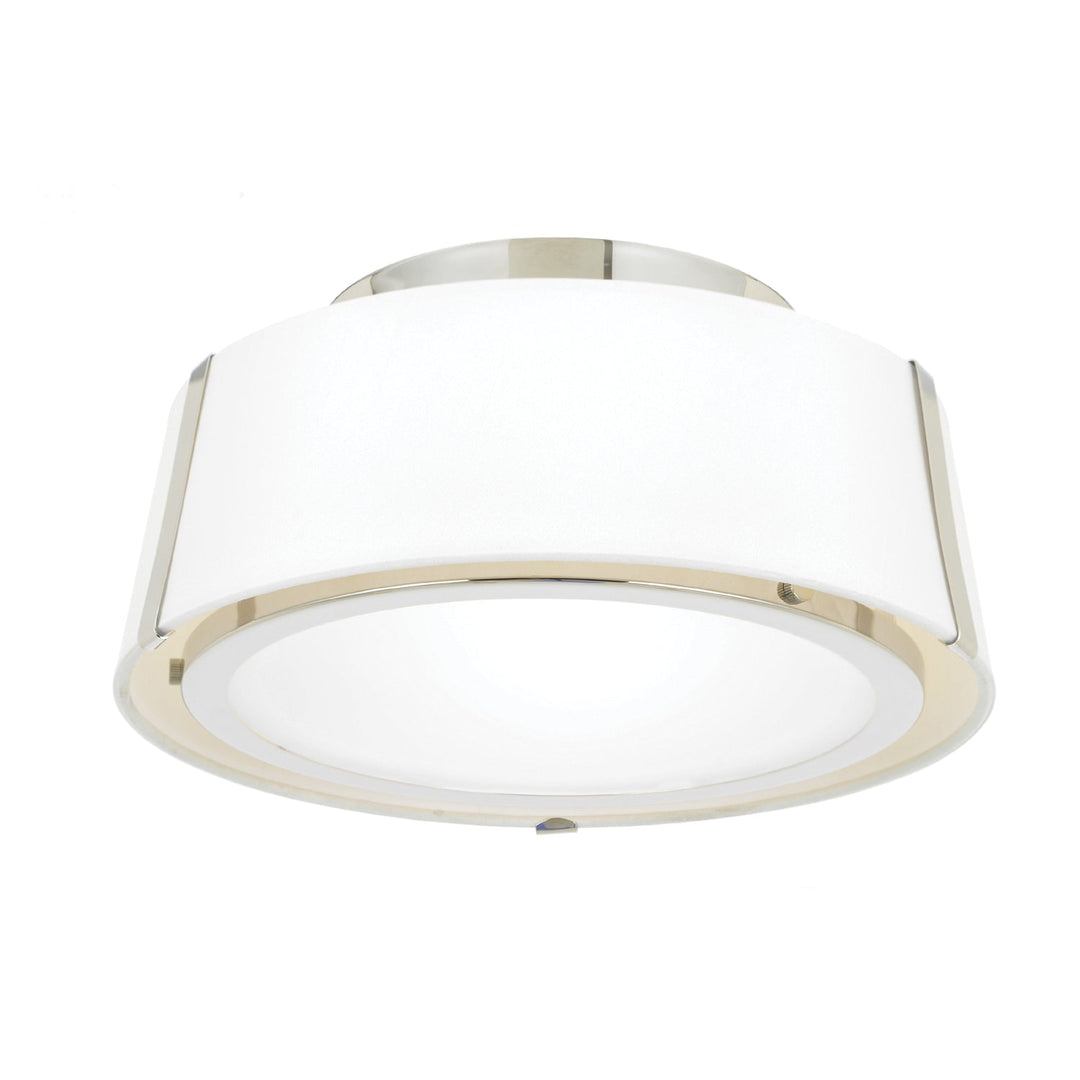 ##Antique Hardware## Fulton 2 Light Polished Nickel Semi Flush Mount