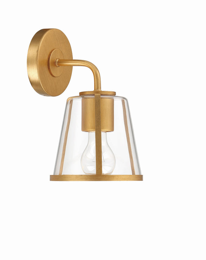 ##Antique Hardware## Fulton 1 Light Antique Gold Bathroom Vanity