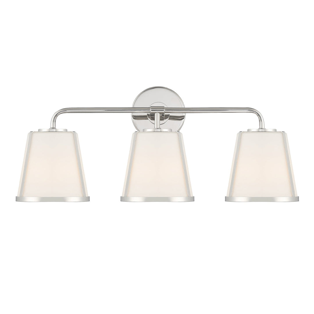 ##Antique Hardware## Fulton 3 Light Polished Nickel Bathroom Vanity