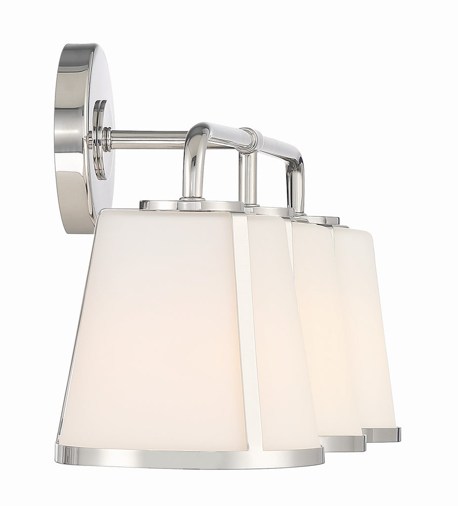 ##Antique Hardware## Fulton 3 Light Polished Nickel Bathroom Vanity