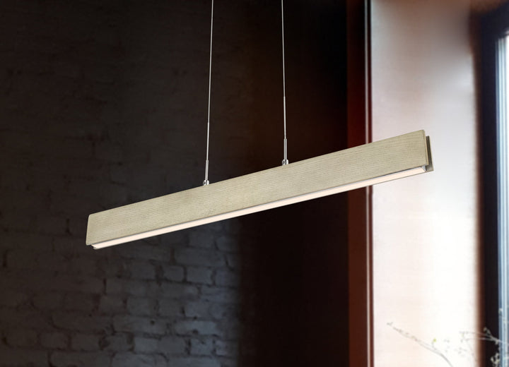 ##Antique Hardware## COLMAR INTEGRATED LED RUBBER WOOD CEILING ISLAND LIGHT WITH ADJUSTABLE STEEL BRAIDED CABLE.18W, 1400 LUMEN, 3000K