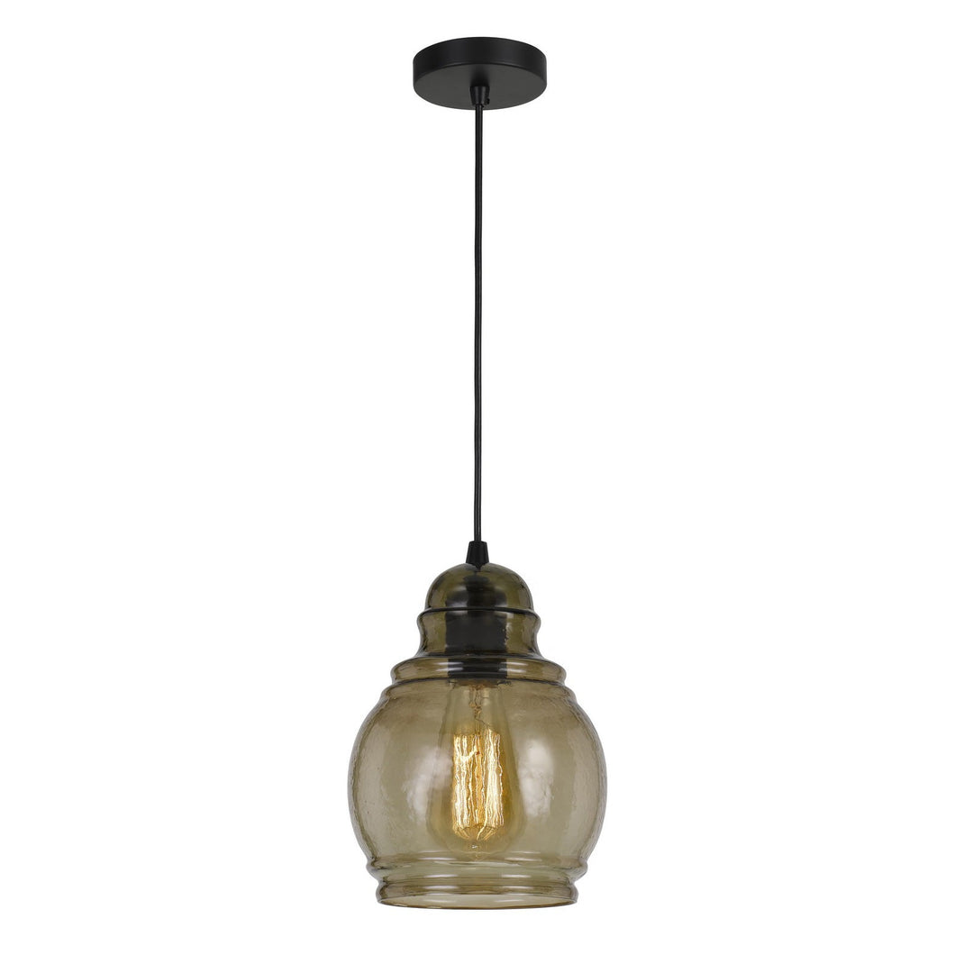 ##Antique Hardware## 60W TERAMO RIPPLED GLASS PENDANT (EDISON BULB NOT INCLUDED)