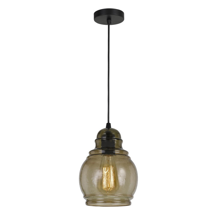 ##Antique Hardware## 60W TERAMO RIPPLED GLASS PENDANT (EDISON BULB NOT INCLUDED)
