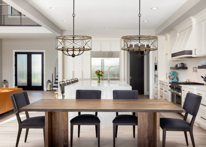 ##Antique Hardware## 40W X 5 MODICA METAL PENDANT FIXTURE (EDISON BULBS NOT INCLUDED)