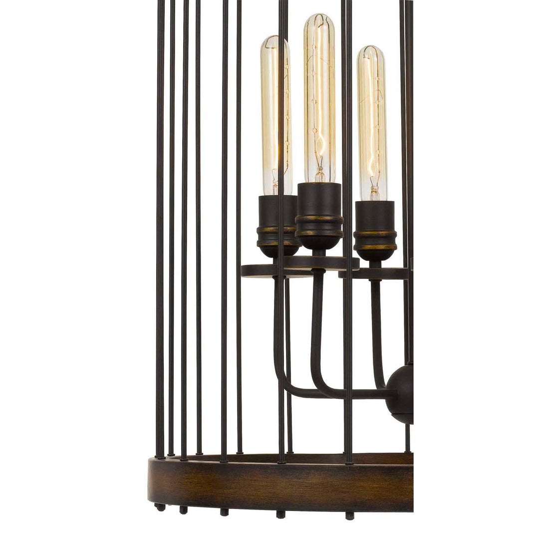 ##Antique Hardware## CANTANIA 60W X 6 METAL PENDANT FIXTURE  (EDISON BULBS NOT INCLUDED)