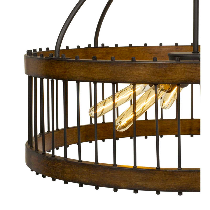 ##Antique Hardware## CANTANIA 60W X 6 METAL PENDANT FIXTURE  (EDISON BULBS NOT INCLUDED)