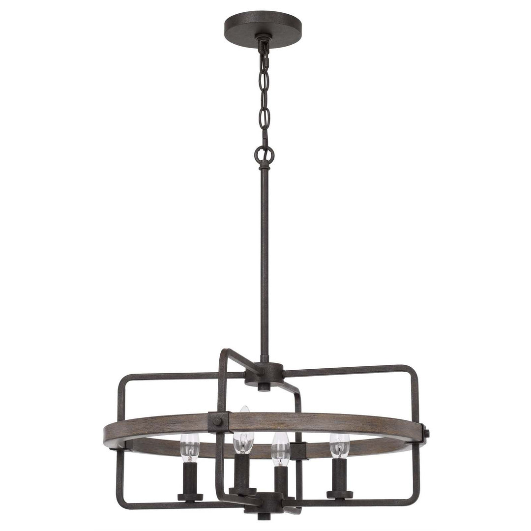##Antique Hardware## 60W X 4 RAWLINS METAL CHANDELIER