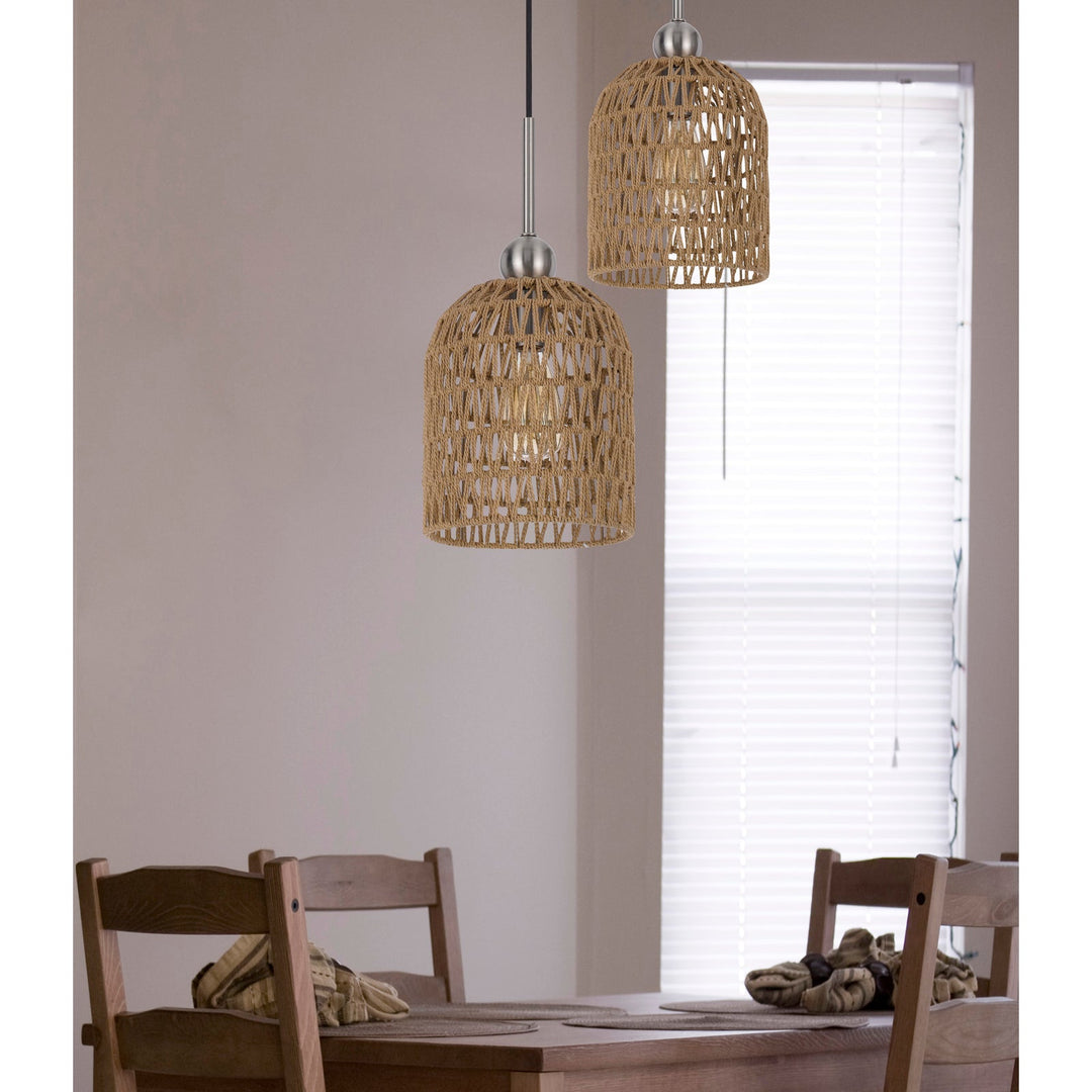 ##Antique Hardware## 60W DEPOK ROPED PENDANT FIXTURE