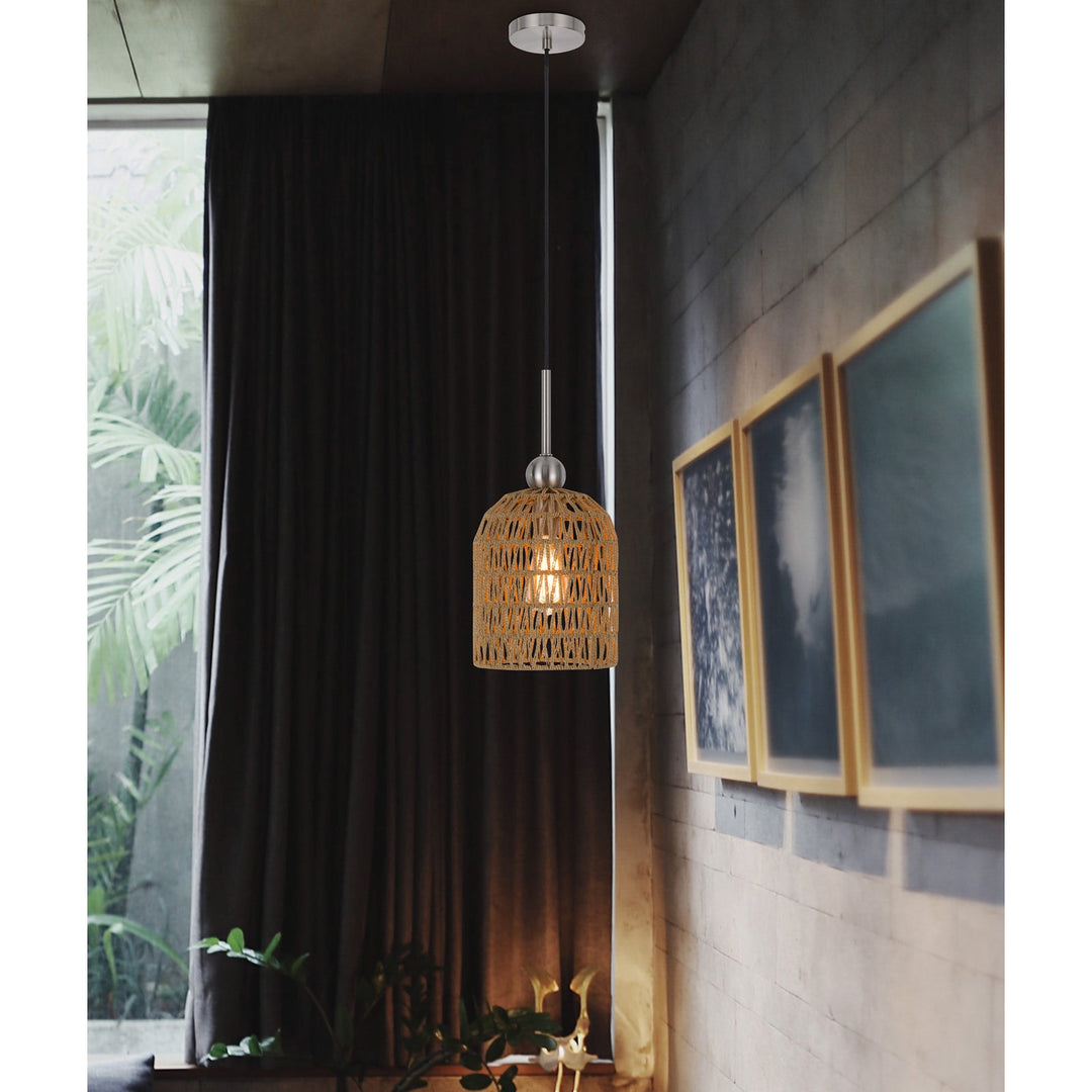 ##Antique Hardware## 60W DEPOK ROPED PENDANT FIXTURE