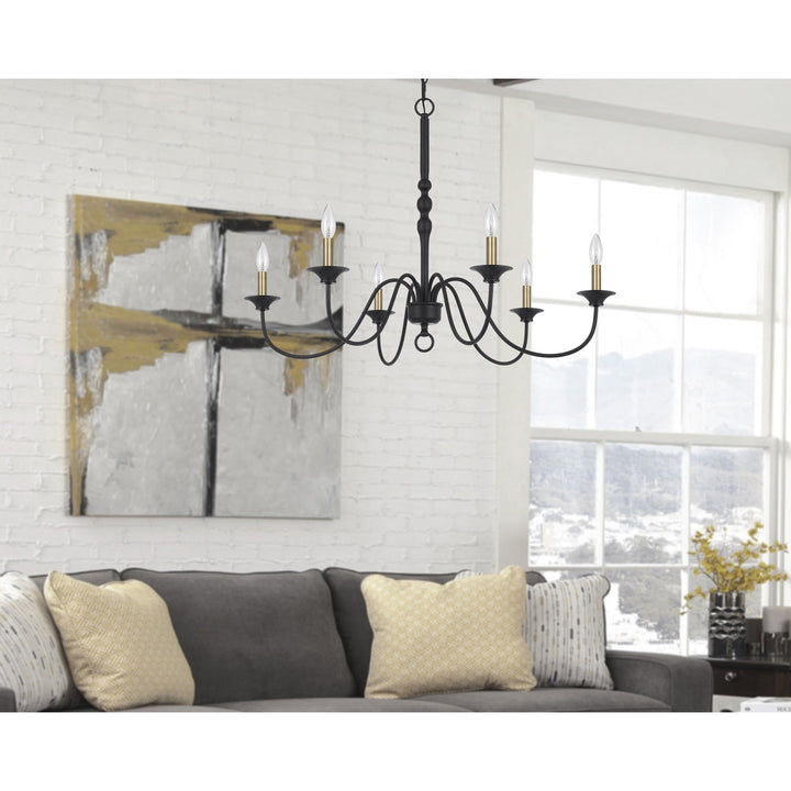 ##Antique Hardware## 60W X 6 MARINO METAL CHANDELIER