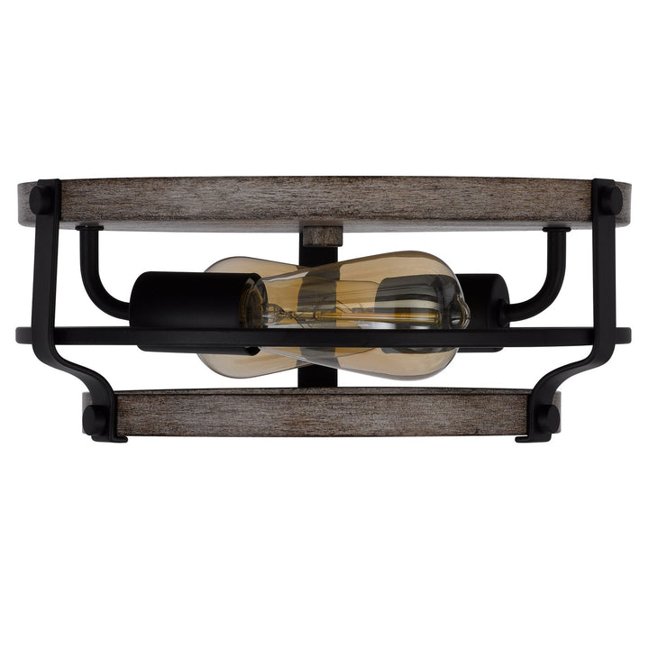 ##Antique Hardware## 60W X 2 CLARITA METAL SEMI FLUSH MOUNT FIXTURE