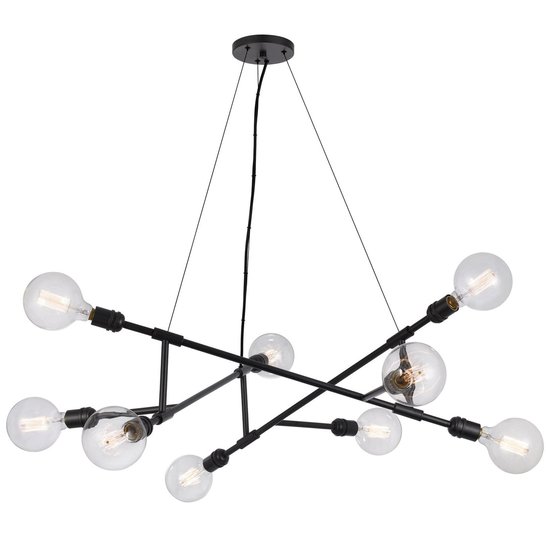 ##Antique Hardware## 60W X 9 MASSENA METAL CHANDELIER
