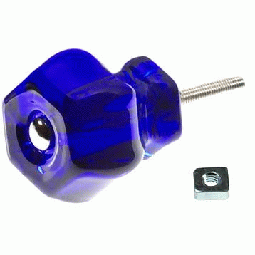 ##Antique Hardware## 1 1/2 Inch Depression Hexagon Glass Cabinet and Furniture Knobs (Several Colors Available)