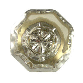 ##Antique Hardware## 1 Inch Crystal Clear Octagon Old Town Cabinet and Furniture Knob