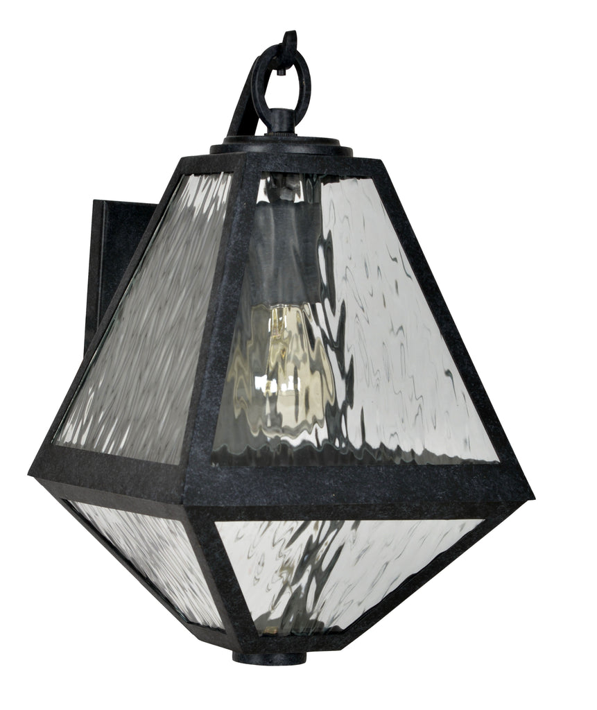 ##Antique Hardware## Brian Patrick Flynn Glacier 1 Light Black Charcoal Outdoor Sconce
