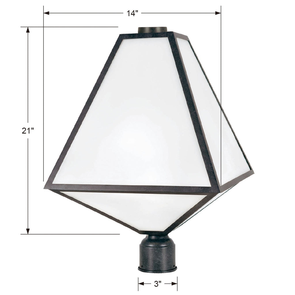 ##Antique Hardware## Brian Patrick Flynn Glacier 3 Light Black Charcoal Outdoor Post