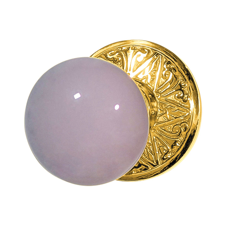 ##Antique Hardware## Lancaster Door Set With Grey Porcelain Knob