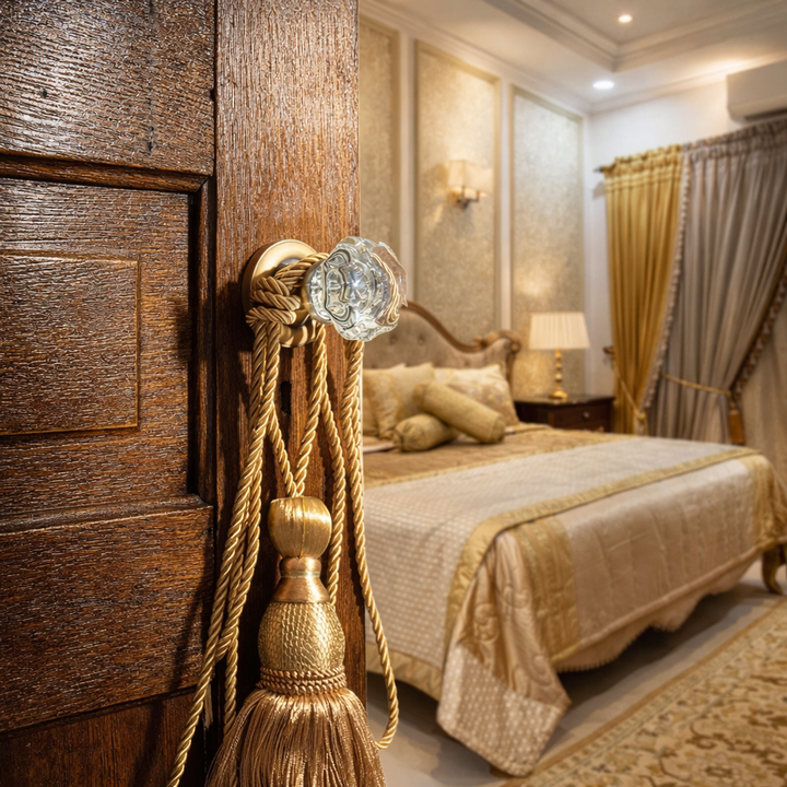 Magnifique® Classic Door Set with Crystal Octagon Knobs (Several Finishes Available)