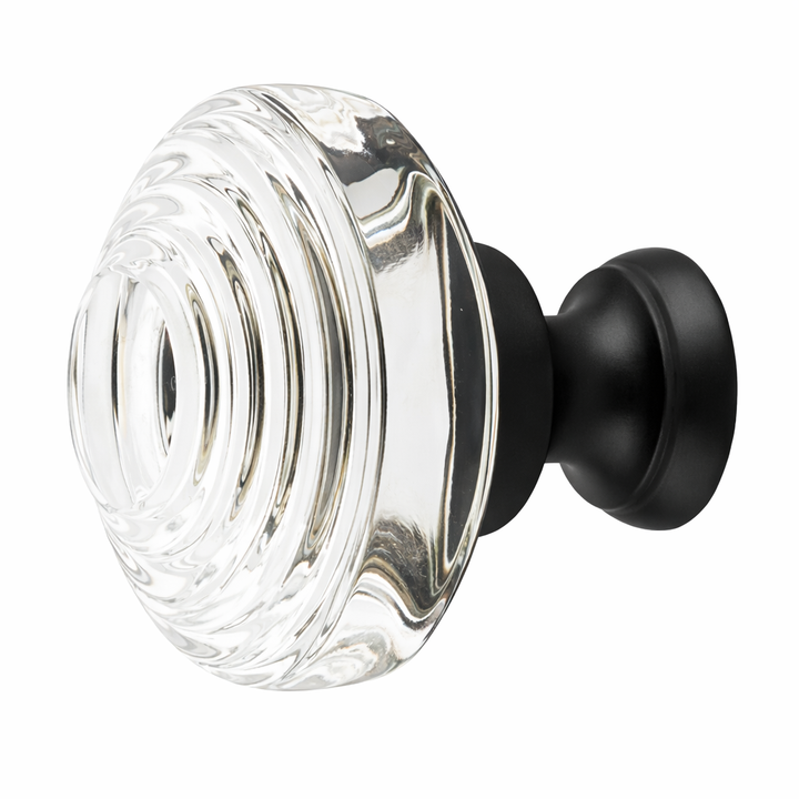 1 5/8 Inch Clear Crystal Glass Deco Cabinet & Furniture Knob