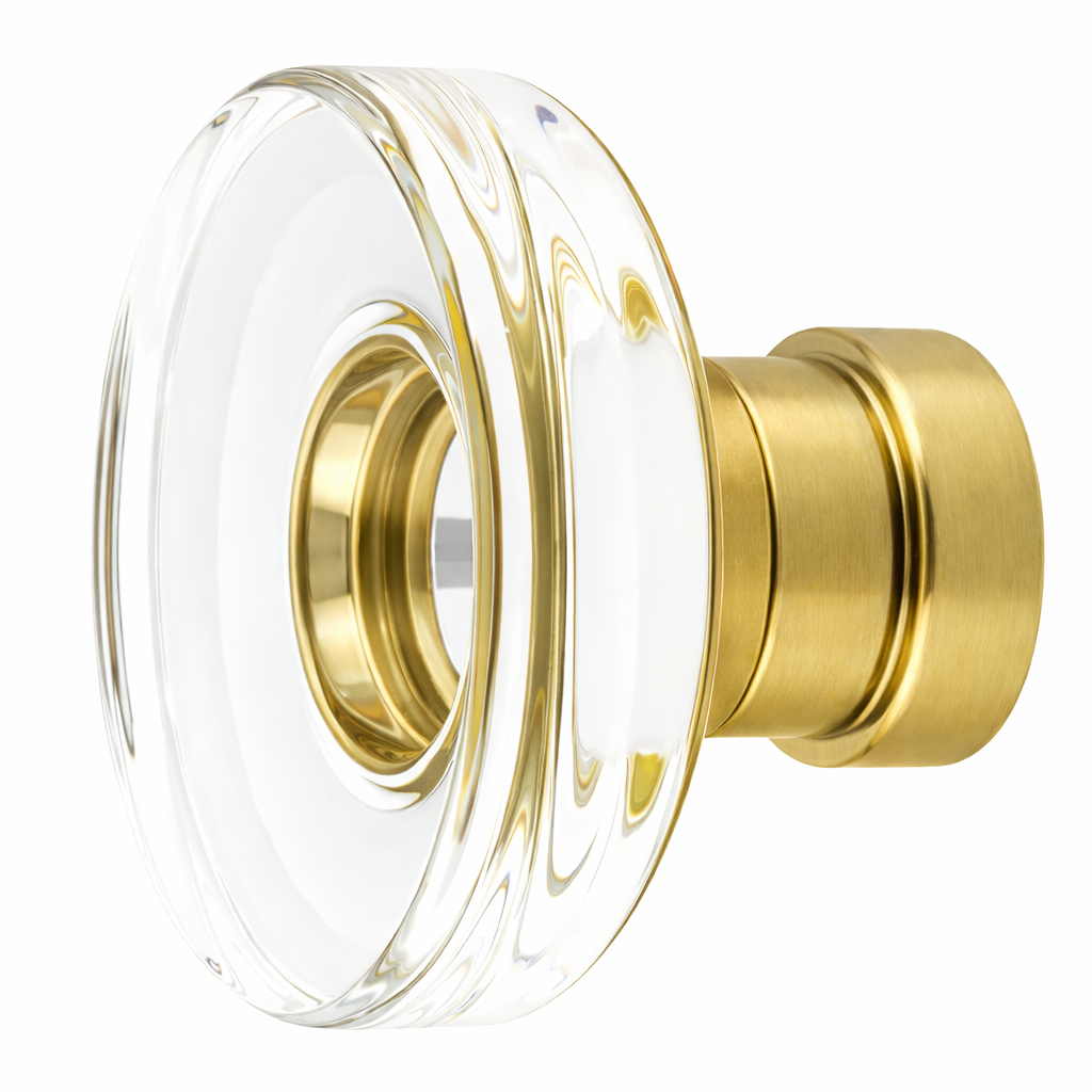 1 1/4 Inch Clear Crystal Glass Grayson Cabinet & Furniture Knob