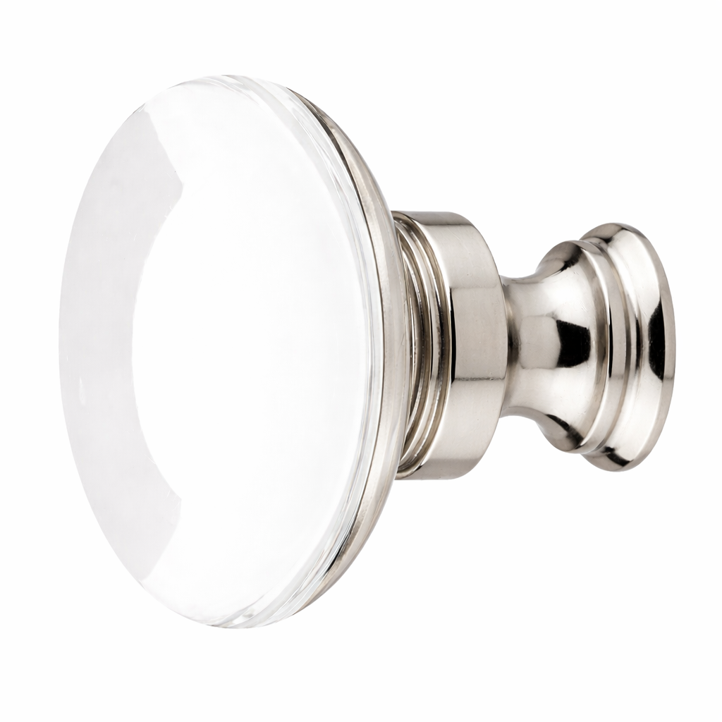 1 3/4 Inch Clear Crystal Glass Providence Cabinet & Furniture Knob