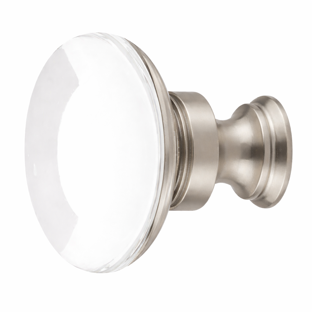 1 3/4 Inch Clear Crystal Glass Providence Cabinet & Furniture Knob