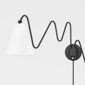 ##Antique Hardware## Onda Plug-In Sconce