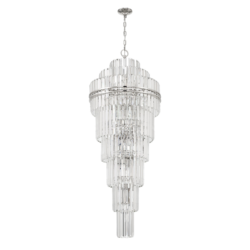##Antique Hardware## Hayes 31 Light Polished Nickel Chandelier