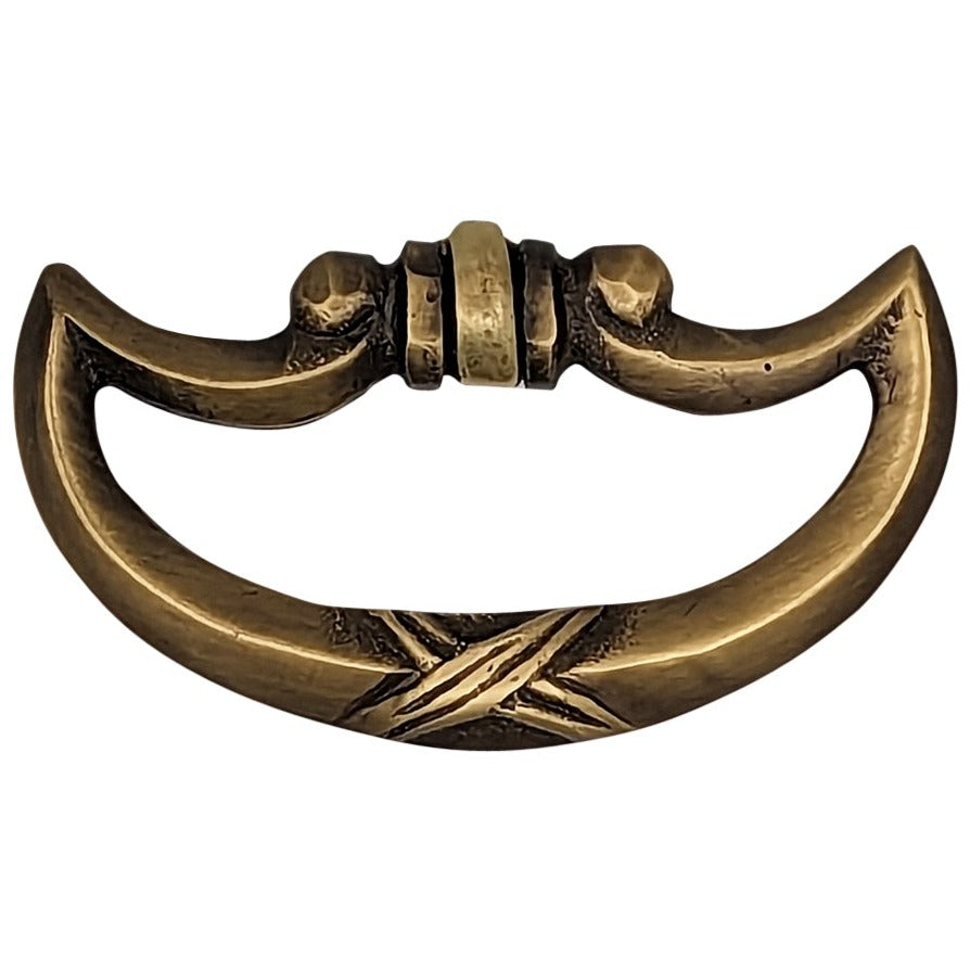 Antique Hardware 2 1/2 Inch by 1 1/4 Inch Crescent Cross Drop Pull DROP PULL