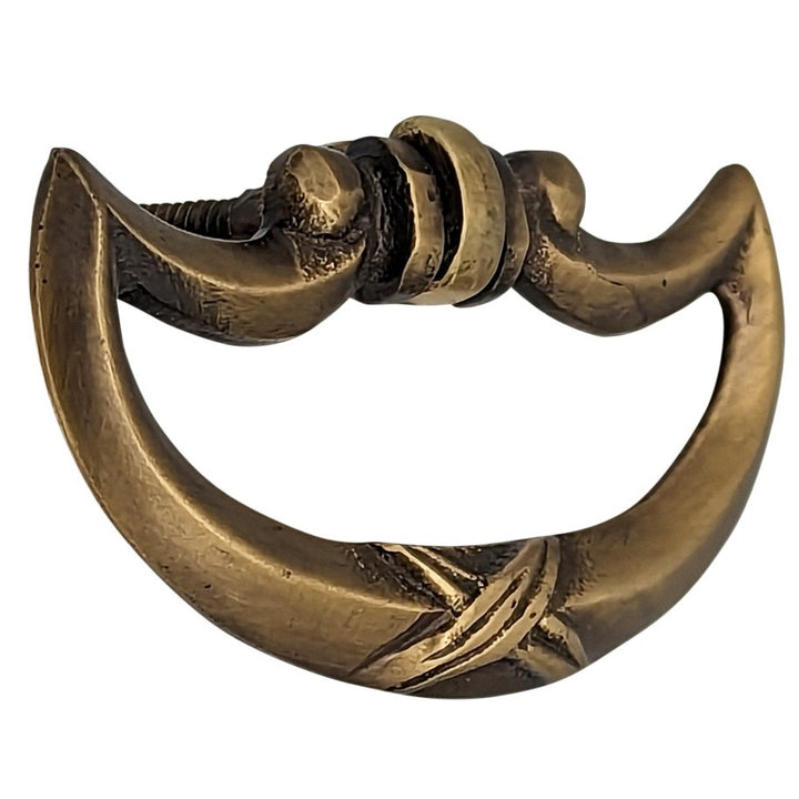 Antique Hardware 2 1/2 Inch by 1 1/4 Inch Crescent Cross Drop Pull DROP PULL