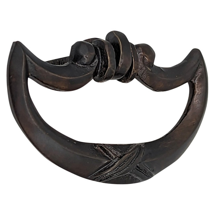 Antique Hardware 2 1/2 Inch by 1 1/4 Inch Crescent Cross Drop Pull DROP PULL