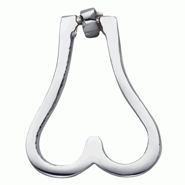 ##Antique Hardware## 2 1/8 Inch Modern Heart Cabinet Drop Pull