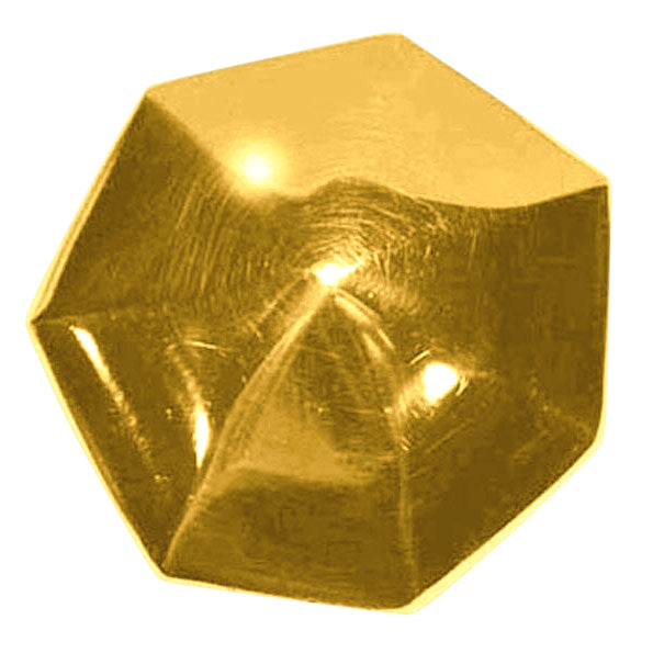 1 3/8 Inch Solid Brass Heptagonal Cabinet & Furniture Knob