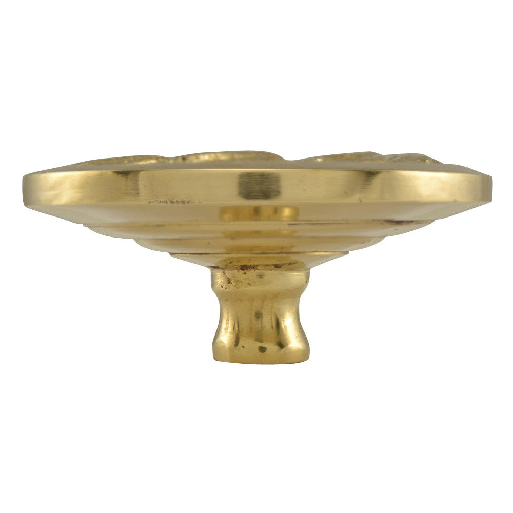 ##Antique Hardware## 1 7/8 Inch Solid Brass Round Ocean Waves Cabinet & Furniture Knob