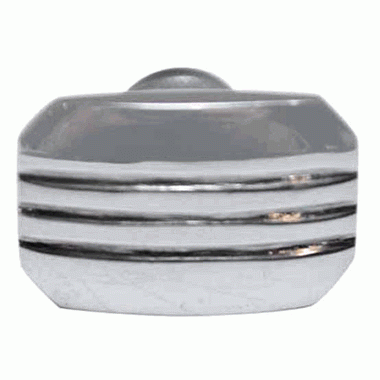 ##Antique Hardware## Brass Art Deco Style Rectangular Art Deco Style Lined Knob for Cabinets & Furniture