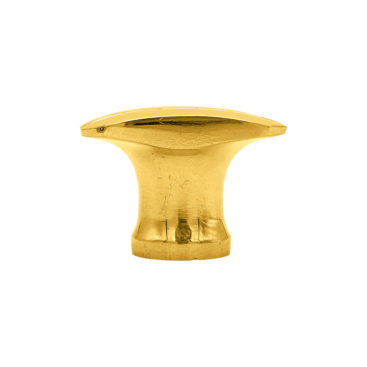 Brass Art Deco Style Rectangular Art Deco Style Lined Knob for Cabinets & Furniture