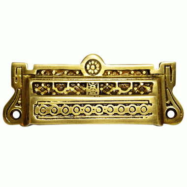 ##Antique Hardware## 3 7/8 Inch Overall (3 3/8 Inch c-c) Eastlake Bin Pull