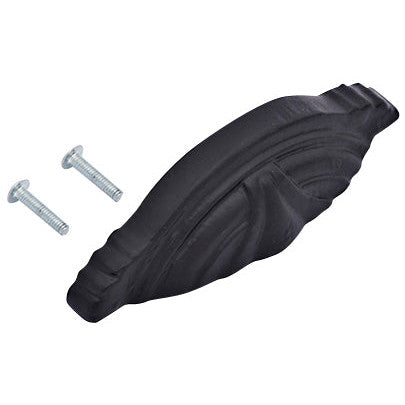 ##Antique Hardware## 4 2/3 Inch Overall (3 1/2 Inch c-c) Art Deco Solid Iron Bin Pull