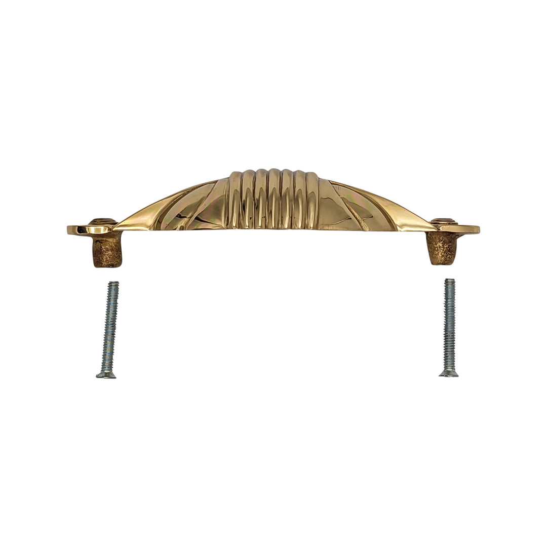 ##Antique Hardware## 5 Inch Overall (4 Inch c-c) Moderne Deco Cup Pull (Several Finishes Available)