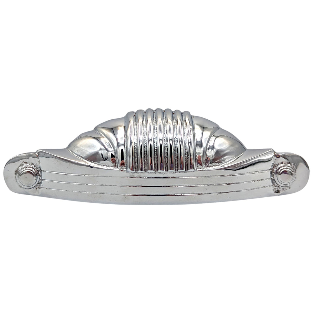 ##Antique Hardware## 5 Inch Overall (4 Inch c-c) Moderne Deco Cup Pull (Several Finishes Available)