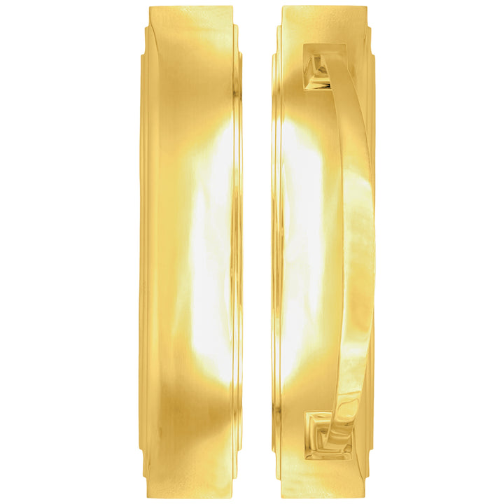 14 Inch Solid Brass Art Deco Skyscraper Push & Pull Set