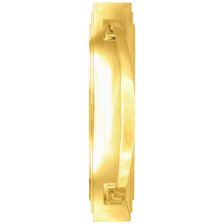 14 Inch Solid Brass Art Deco Skyscraper Pull Plate & Handle (Several Finishes Available)