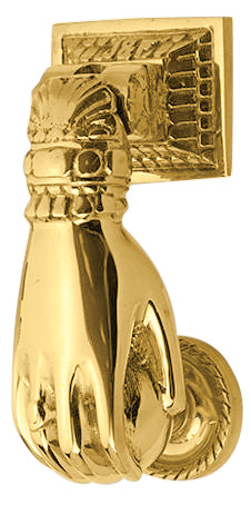 Ball-in-Hand 4 1/2 Inch Brass Door Knocker (Several Finishes Available)