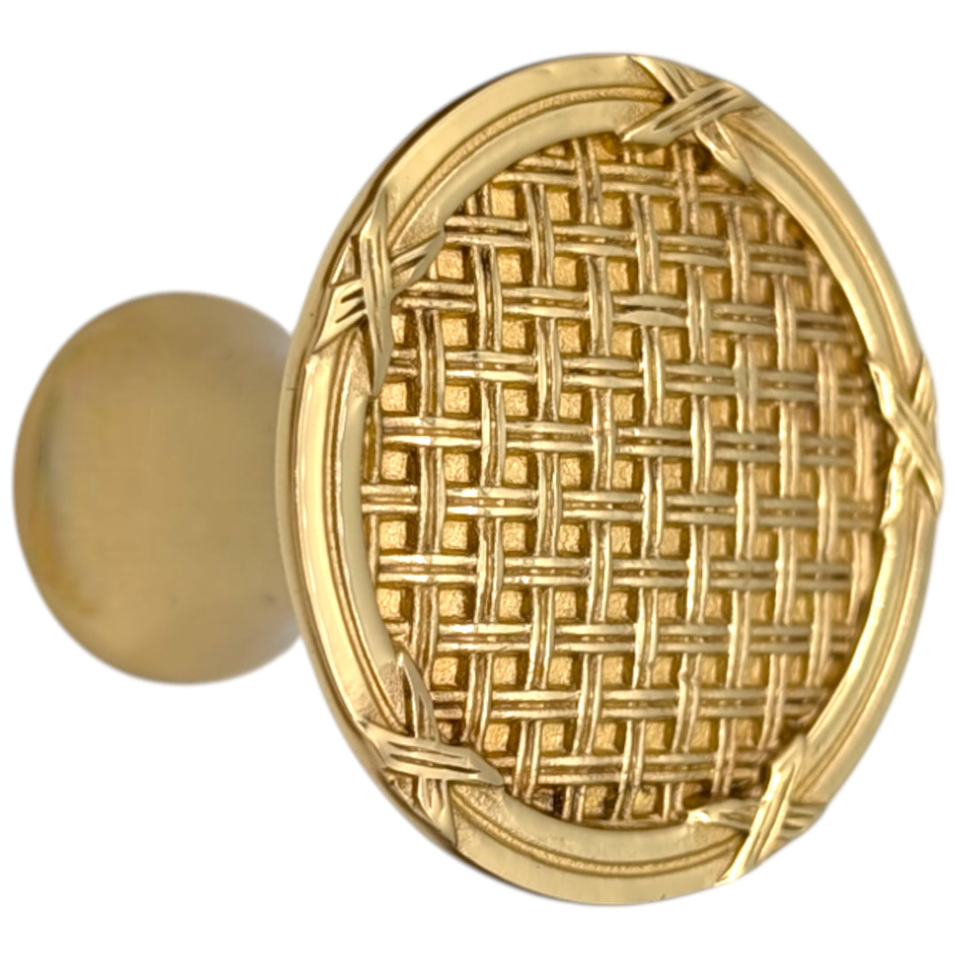 ##Antique Hardware## 1 1/4 inch Ribbon & Reed Trellis Cabinet Knob (Several Finishes Available)