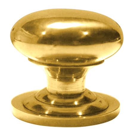 1 Inch Solid Brass Traditional Round Cabinet & Furniture Knob