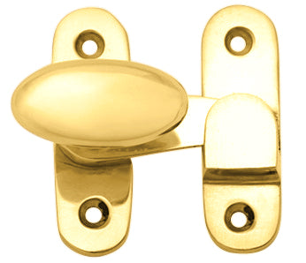 Traditional Solid Brass Oval Knob Latch Set (Several Finish Options)